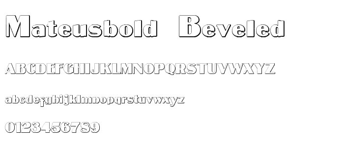 MateusBold Beveled font